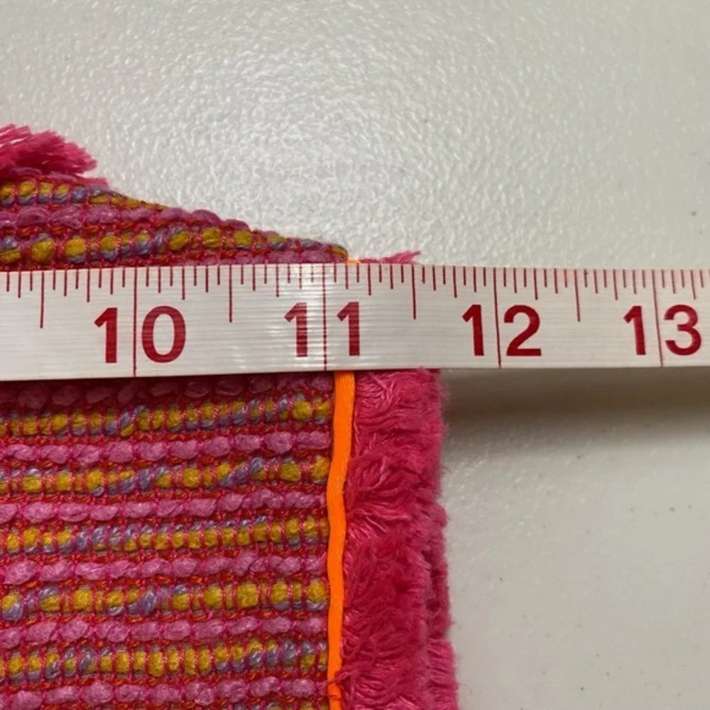 J Crew Sheath Dress 00‎ Pink Neon Fringe Tweed Sleeveless Old Money Preppy